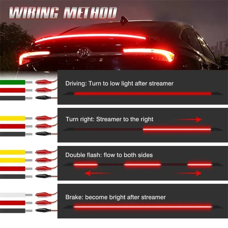 Car Roof Star Light Fiber Optic - 120/130CM 다이나믹 화이트 옐로우 카본 파이버