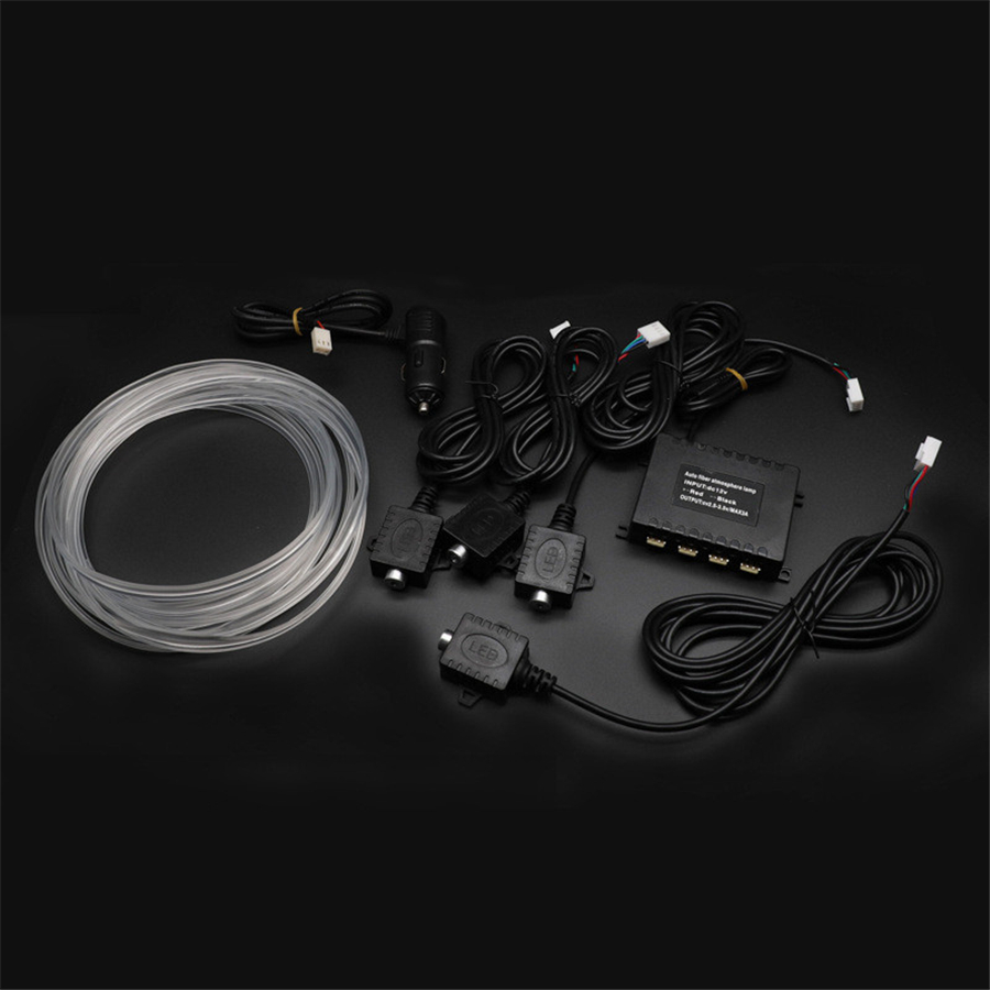 Car Dashboard Light Fiber Optic - 12V 4M RGB 광섬유 분위기 램프