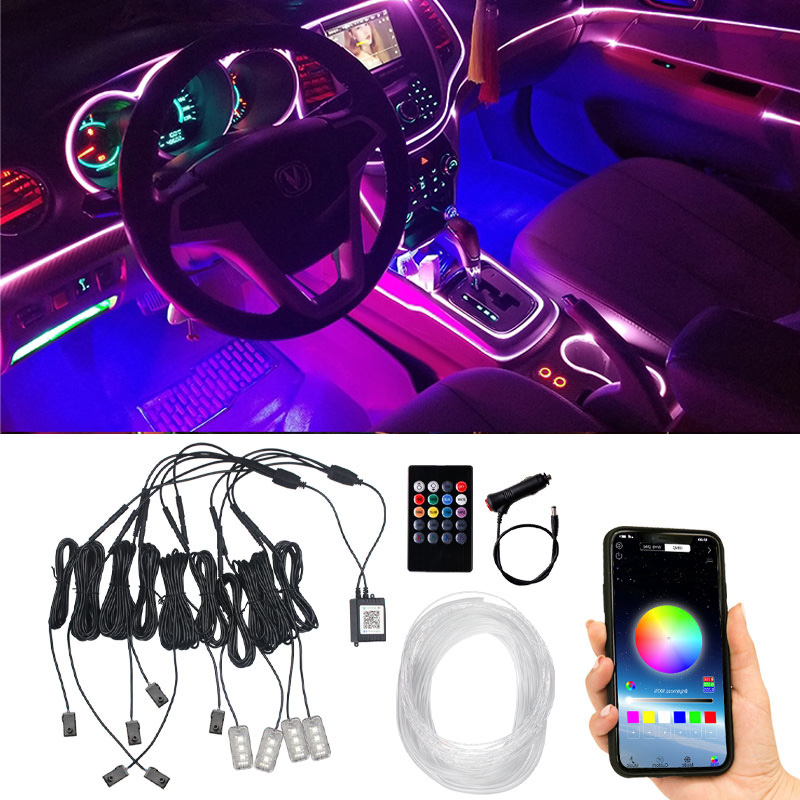 Car Dashboard Light Fiber Optic - 차량용 9/10in1 액세서리 실내 장식 무드등