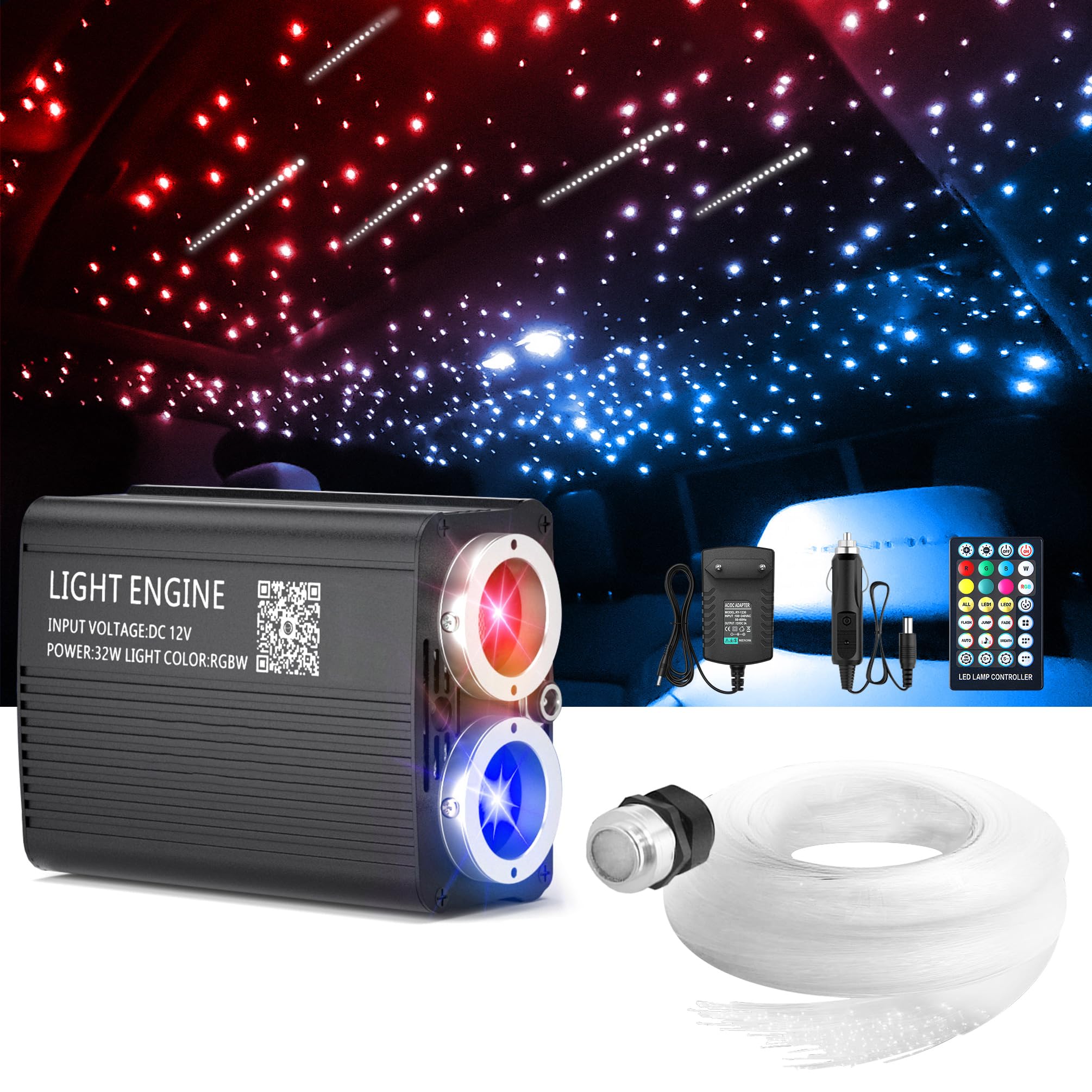 Car Roof Star Light Fiber Optic - 32W 자동차 천장 별빛 키트 RGB