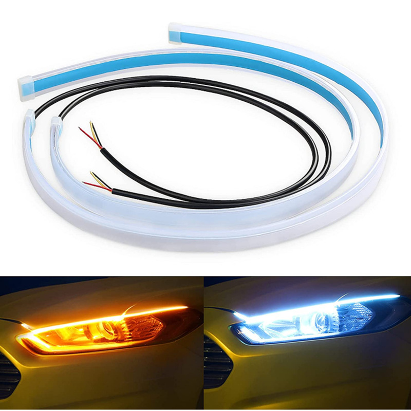 Car Led Strip 12V Waterproof - 2 PCS DRL 자동차 유연한 LED
