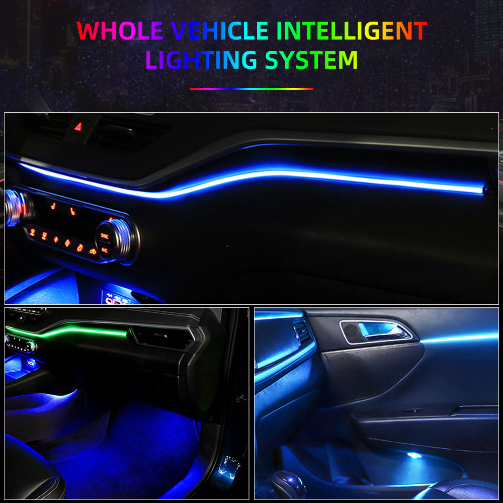 Car Ambient Lighting 64 Color - 자동차 주변 조명 인테리어 아크릴 스트립
