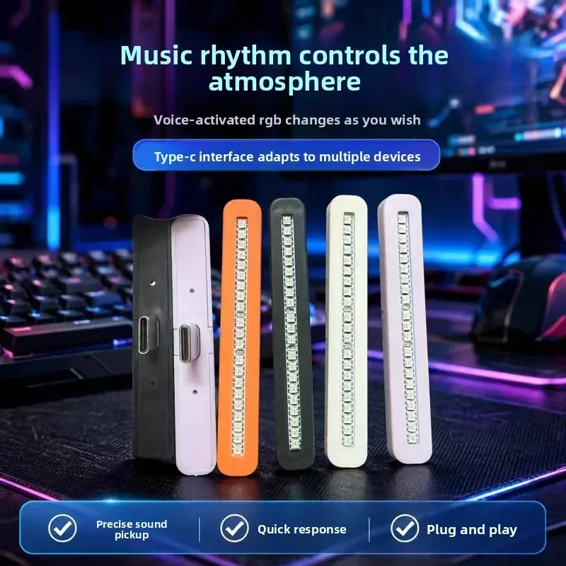미니 USB-C RGB 사운드 반응형 리듬 조명, 차량 - Car Ambient Light Sound Activated 리뷰 및 가격