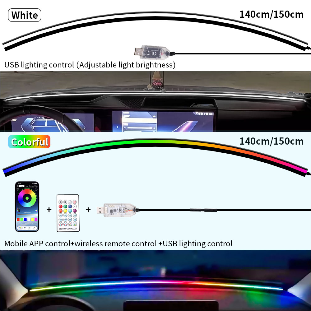 140/150CM 자동차 앞유리 실리콘 씰 스트립 RG - Car Interior Led Strip App Control 리뷰 및 가격