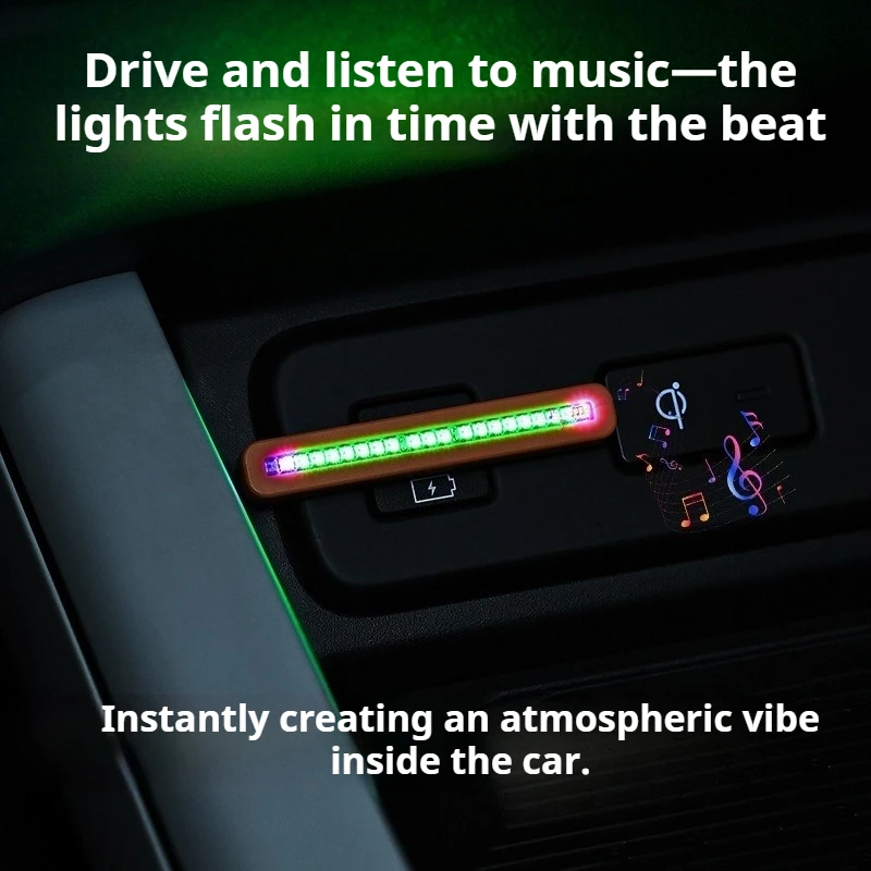 USB-C RGB 사운드 반응형 리듬 조명, 음성 감지 - Car Ambient Light Sound Activated 리뷰 및 가격