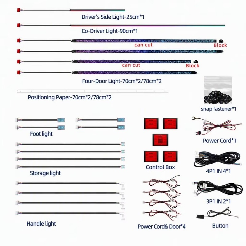 차량용 앰비언트 조명 키트, 18가지 색상, RGB L - Car Ambient Light Kit With Remote 리뷰 및 가격