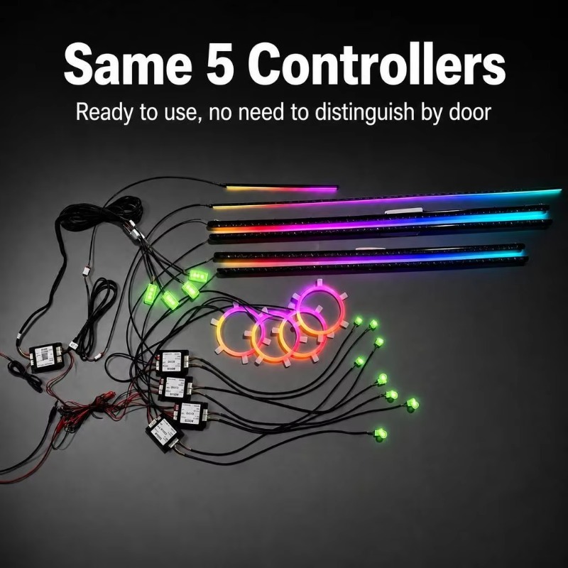 차량용 앰비언트 조명 키트, 18가지 색상, RGB L - Car Ambient Light Kit With Remote 리뷰 및 가격
