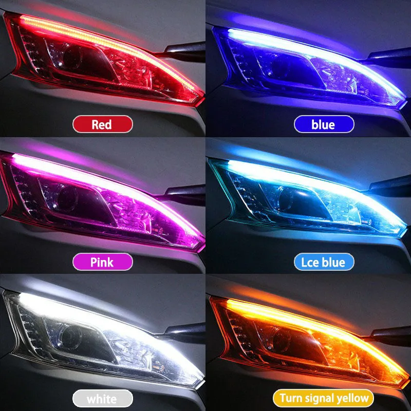 2 Pcs 자동차 DRL 유연한 방수 헤드 라이트 LE - Car Led Strip 12V Waterproof 리뷰 및 가격