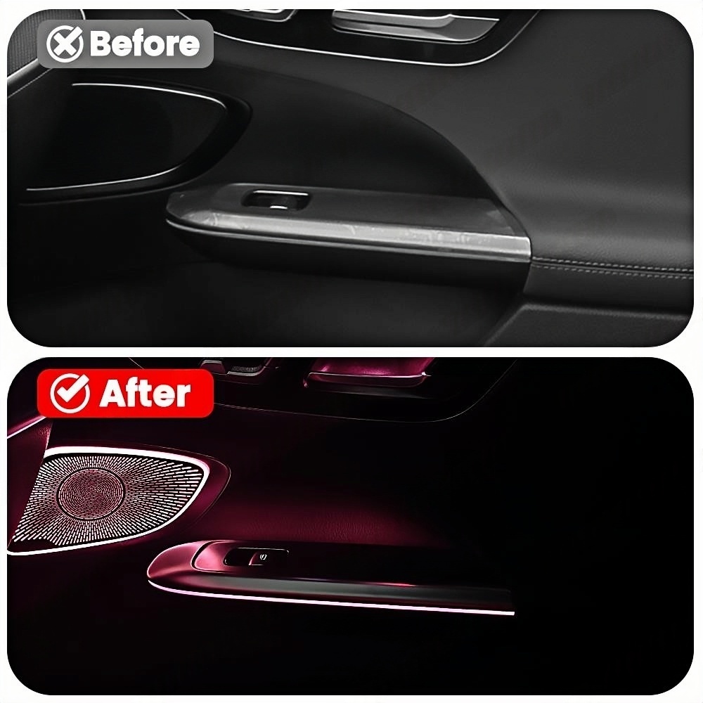 메르세데스-벤츠 C 클래스 W206, GLC 클래스 X - Car Ambient Lighting 64 Color 리뷰 및 가격
