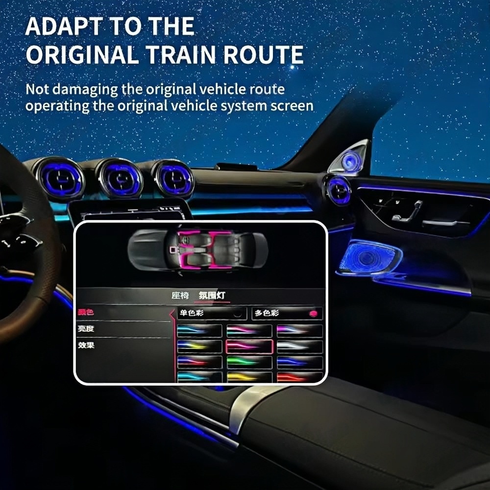 메르세데스-벤츠 C 클래스 W206, GLC 클래스 X - Car Ambient Lighting 64 Color 리뷰 및 가격