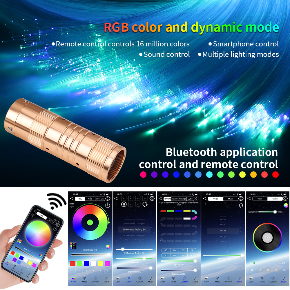 자동차 미니 기계용 반짝이 RGBW 별이 빛나는 하늘  - Car Roof Star Light Fiber Optic 리뷰 및 가격