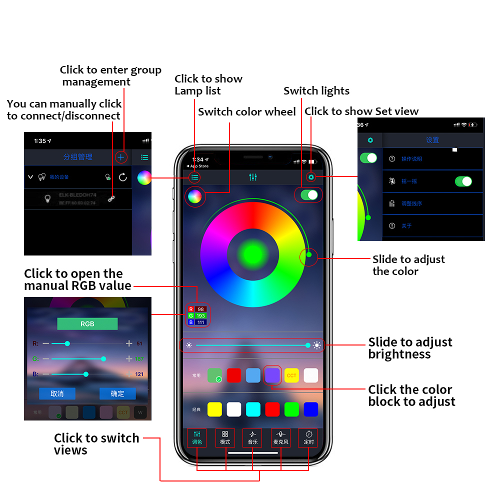 14 in 1 RGB 자동차 인테리어 주변 조명 8M  - Car Interior Led Strip App Control 리뷰 및 가격