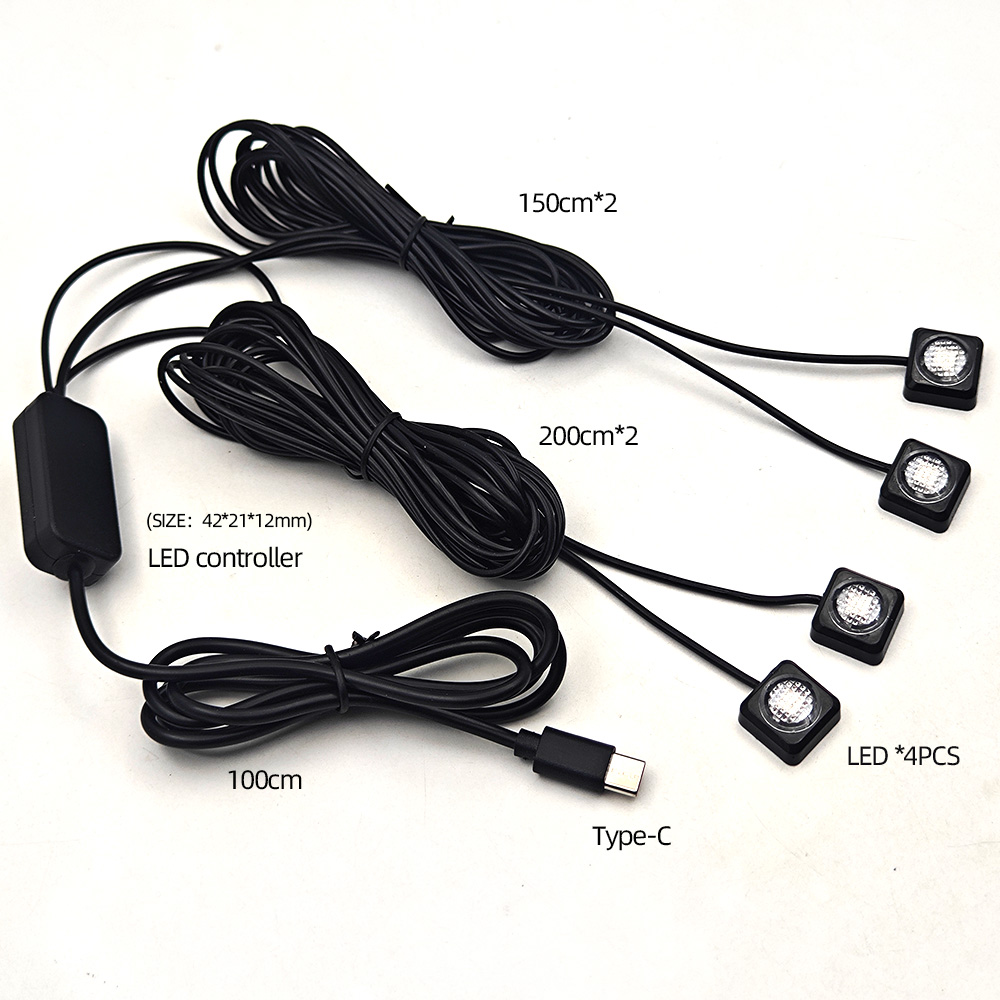 타입 C 플러그 차량용 풋웰 라이트 RGB 멀티 컬러  - Car Footwell Light Rgb Bluetooth 리뷰 및 가격