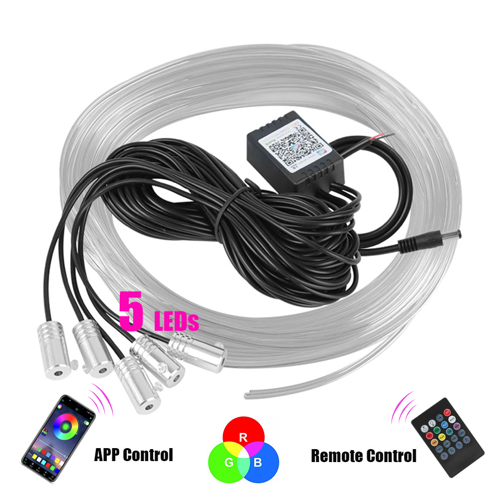 12V 6m LED 스트립 RGB 자동차 인테리어 조명 - Car Ambient Light Fiber Optic 6M 리뷰 및 가격