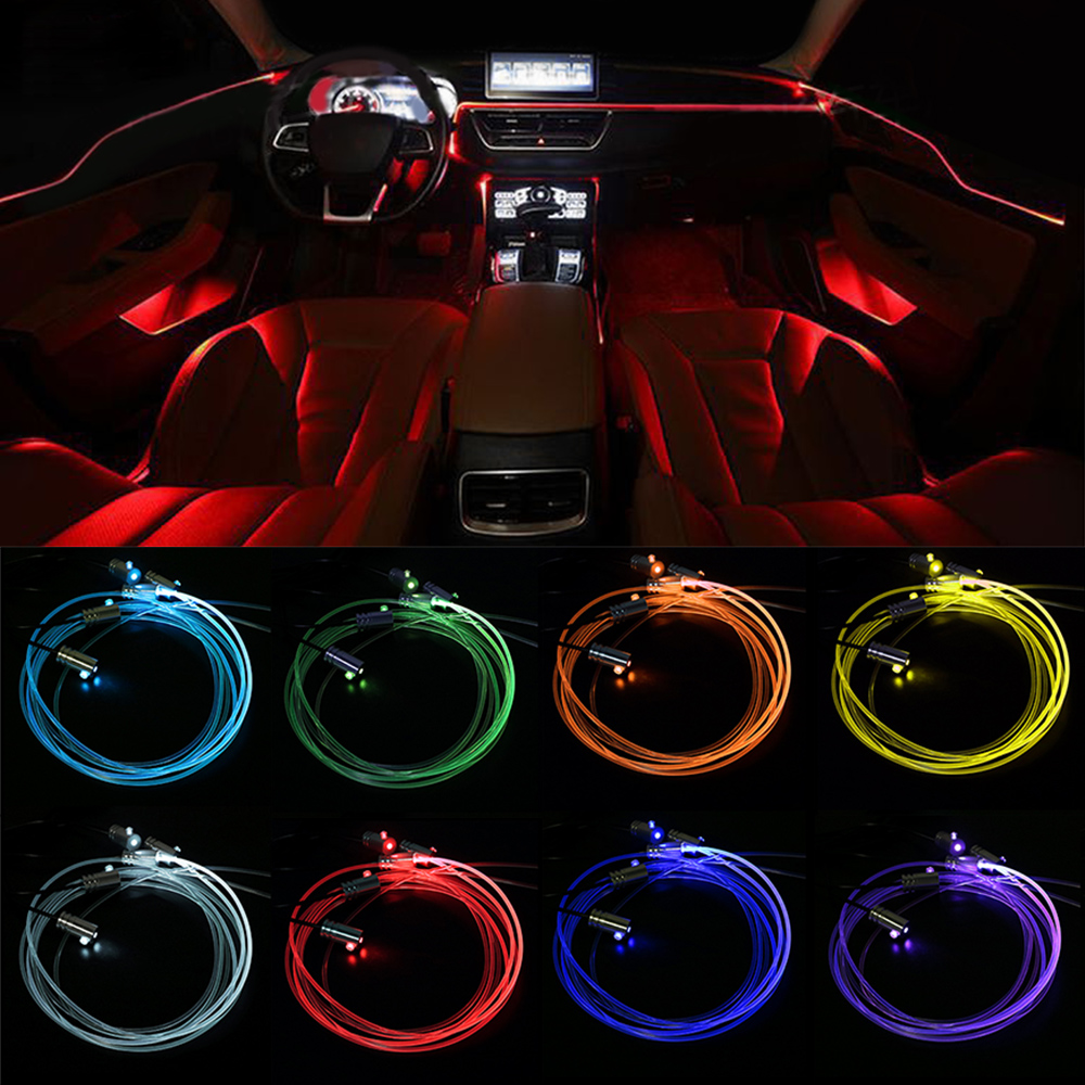 12V 6m LED 스트립 RGB 자동차 인테리어 조명 - Car Ambient Light Fiber Optic 6M 리뷰 및 가격