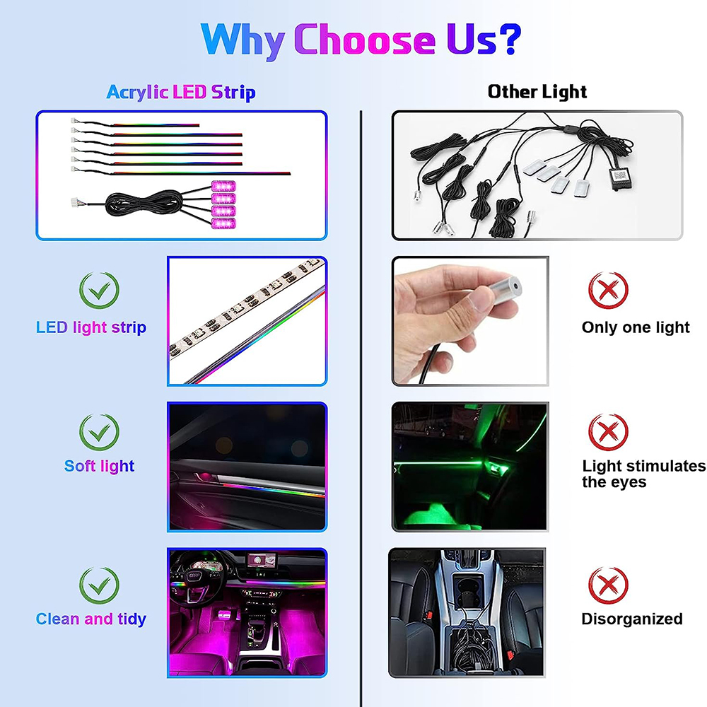 네온 자동차 인테리어 앰비언트 라이트 앱 DIY 제어  - Car Ambient Light Sound Activated 리뷰 및 가격
