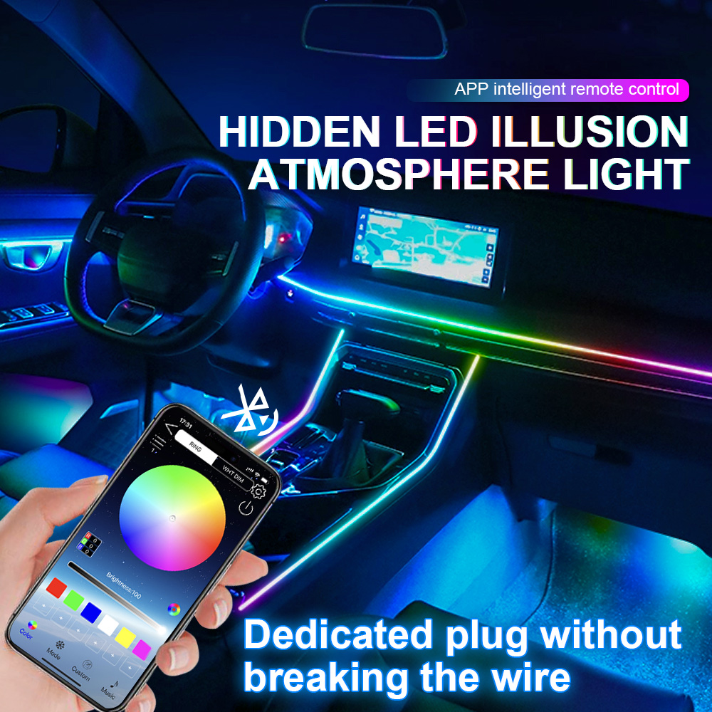 6/10/14/18 in 1 차량용 무드등 LED RG - Car Ambient Lighting 64 Color 리뷰 및 가격