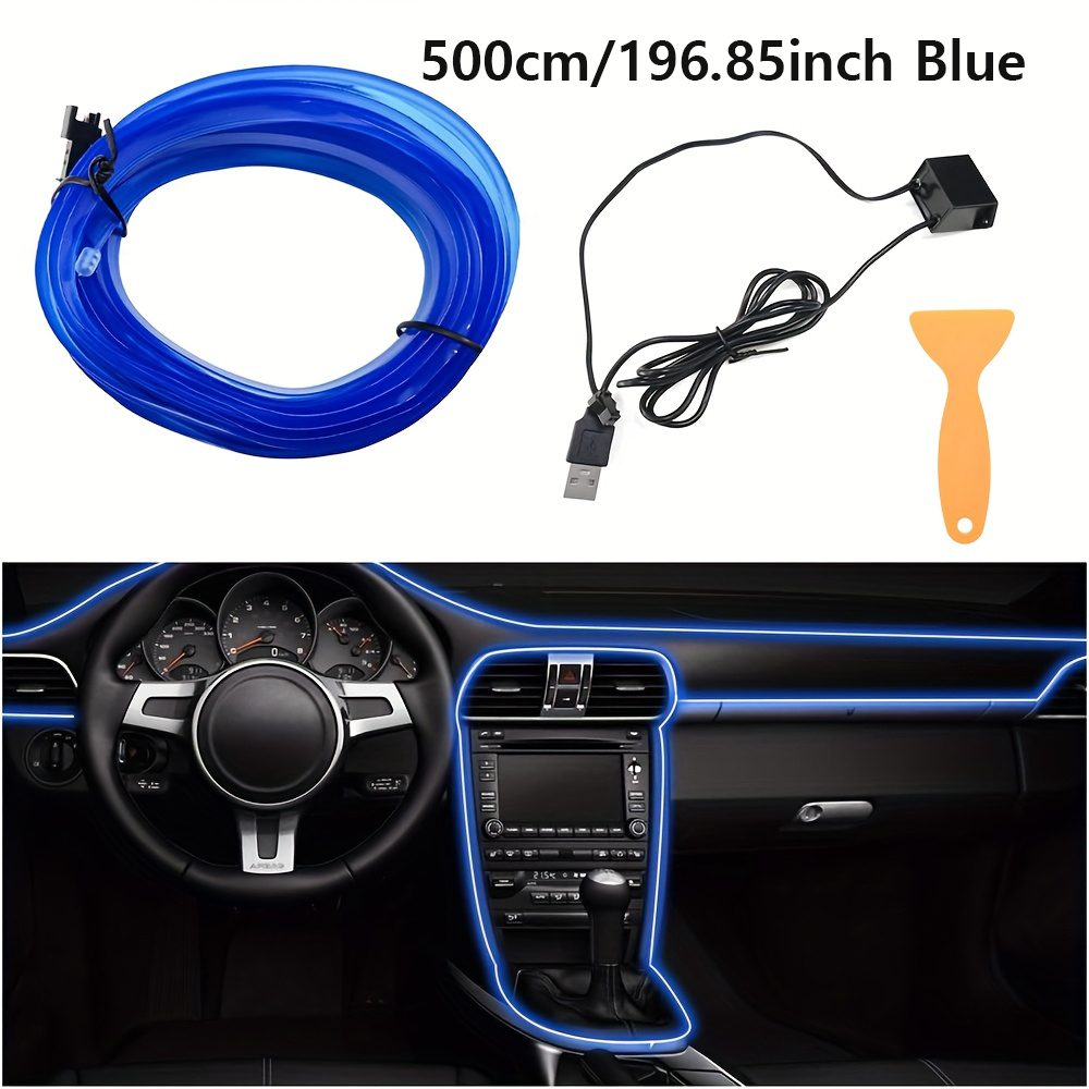 5M 자동차 실내 RGB 분위기 조명 APP 제어 US - Car Dashboard Light Fiber Optic 리뷰 및 가격