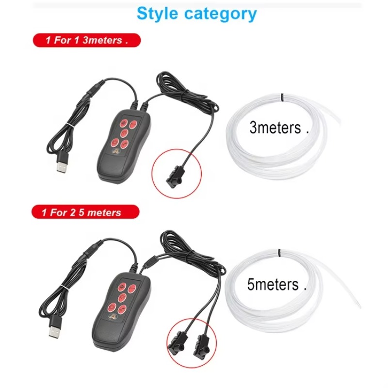 USB 리모컨, 3/4/5m LED 엠비언트 대시보드  - Car Dashboard Light Fiber Optic 리뷰 및 가격