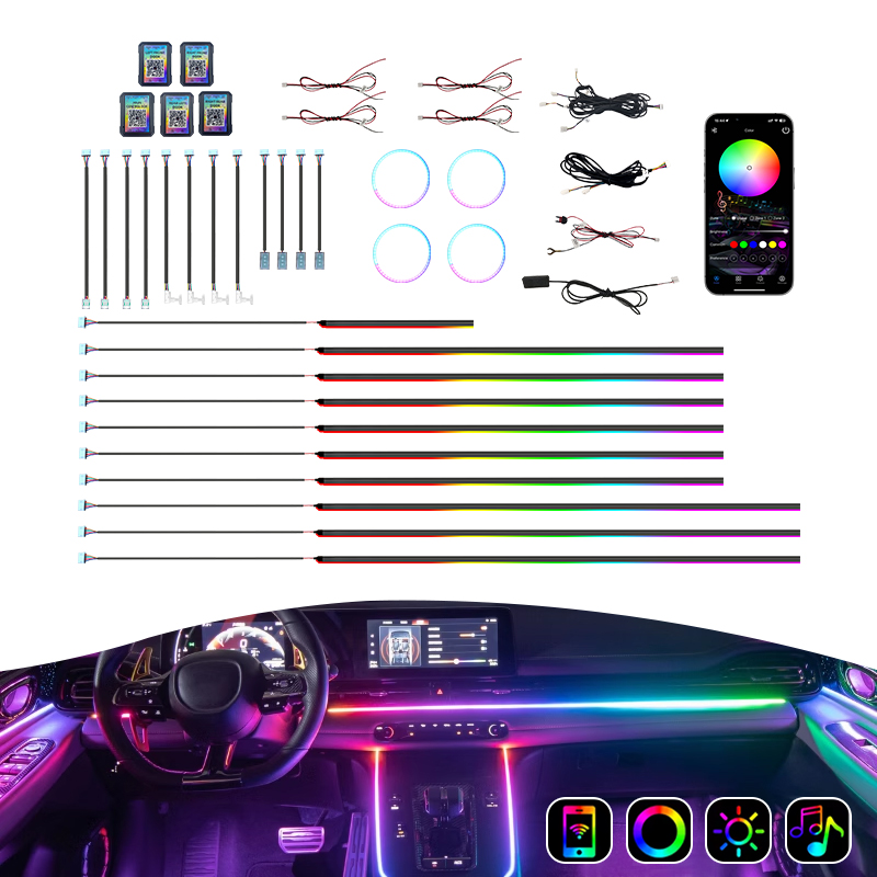 판매 1위 자동차 앰비언트 라이트 키트 18 in 1/ - Car Ambient Lighting 18 In 1 리뷰 및 가격