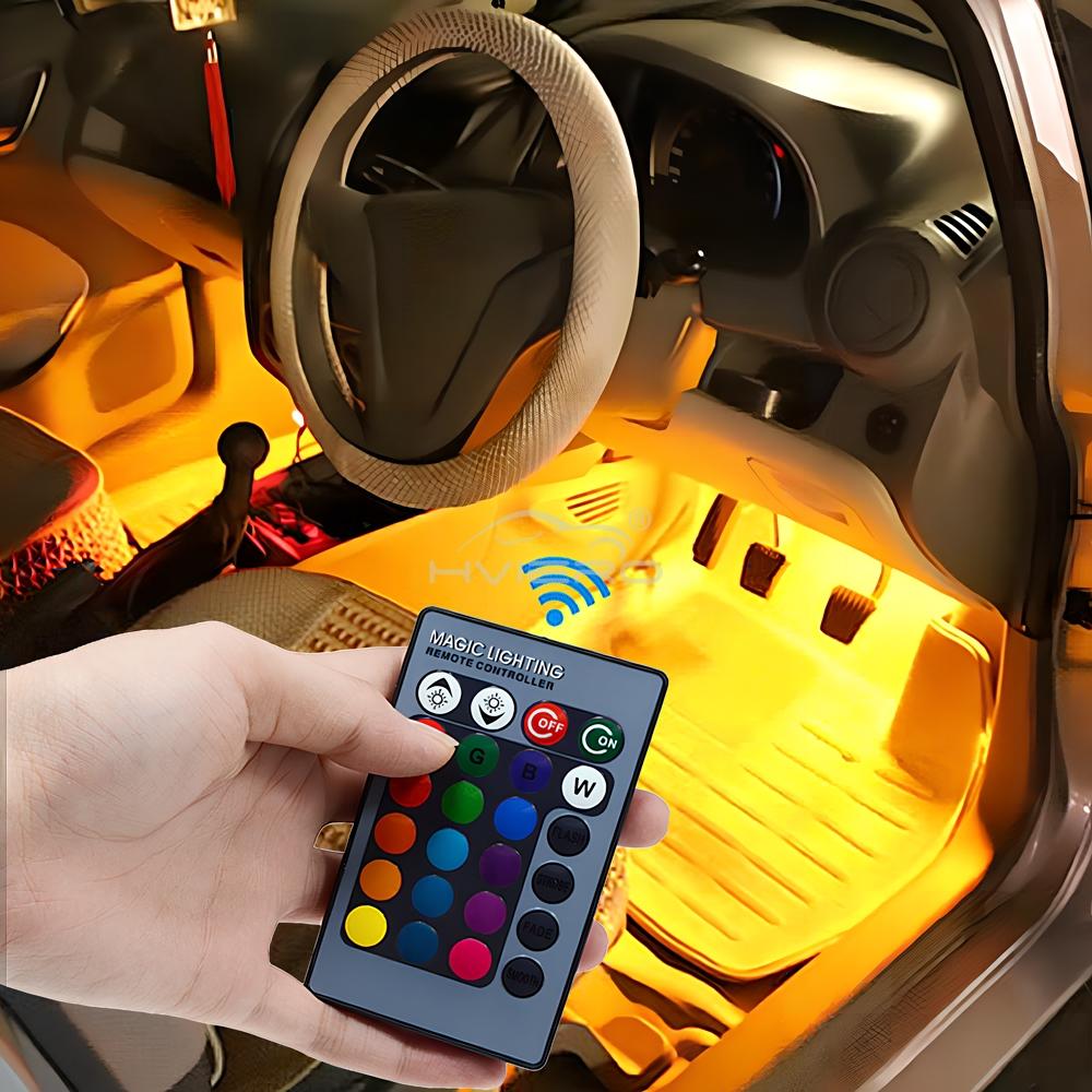 2X 자동 인테리어 장식 LED T10 W5W 분위기  - Car Ambient Light Kit With Remote 리뷰 및 가격