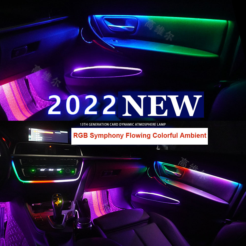 6 10 14 in 1 18 in 1 LED 심포니 이 - Car Ambient Light Door Panel Acrylic 리뷰 및 가격