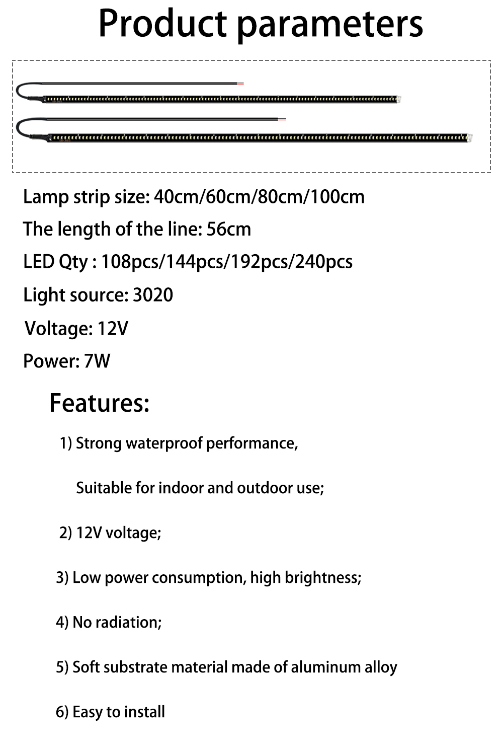 자동차 측면 LED 조명, 외부 알루미늄 PCB 방수  - Car Led Strip 12V Waterproof 리뷰 및 가격