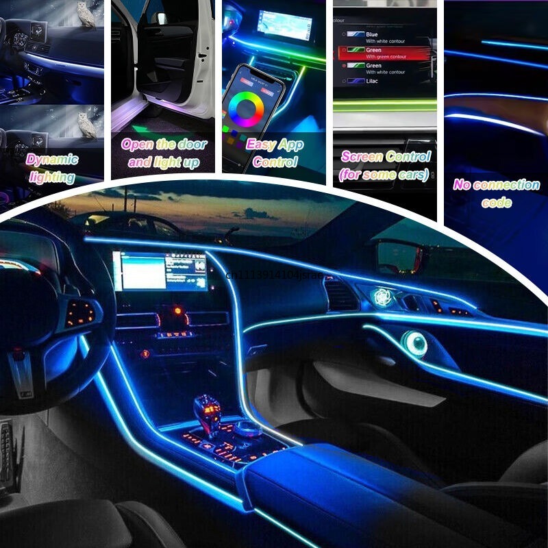 C-클래스 W205 GLC X253용 LED 다이내믹  - Car Ambient Lighting 64 Color 리뷰 및 가격