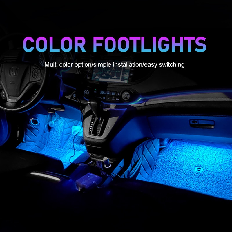 자동차 LED 네온 조명 풋 라이트, 인테리어 장식 백 - Car Interior Neon Light Usb 리뷰 및 가격