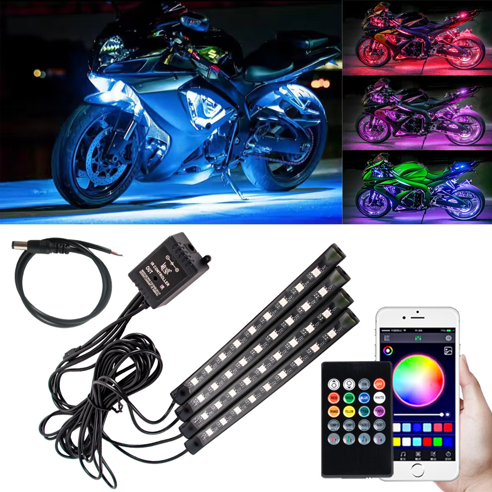 LED 오토바이 자동차 분위기 풋 라이트 RGB 앱 리 - Car Led Strip 12V Waterproof 리뷰 및 가격