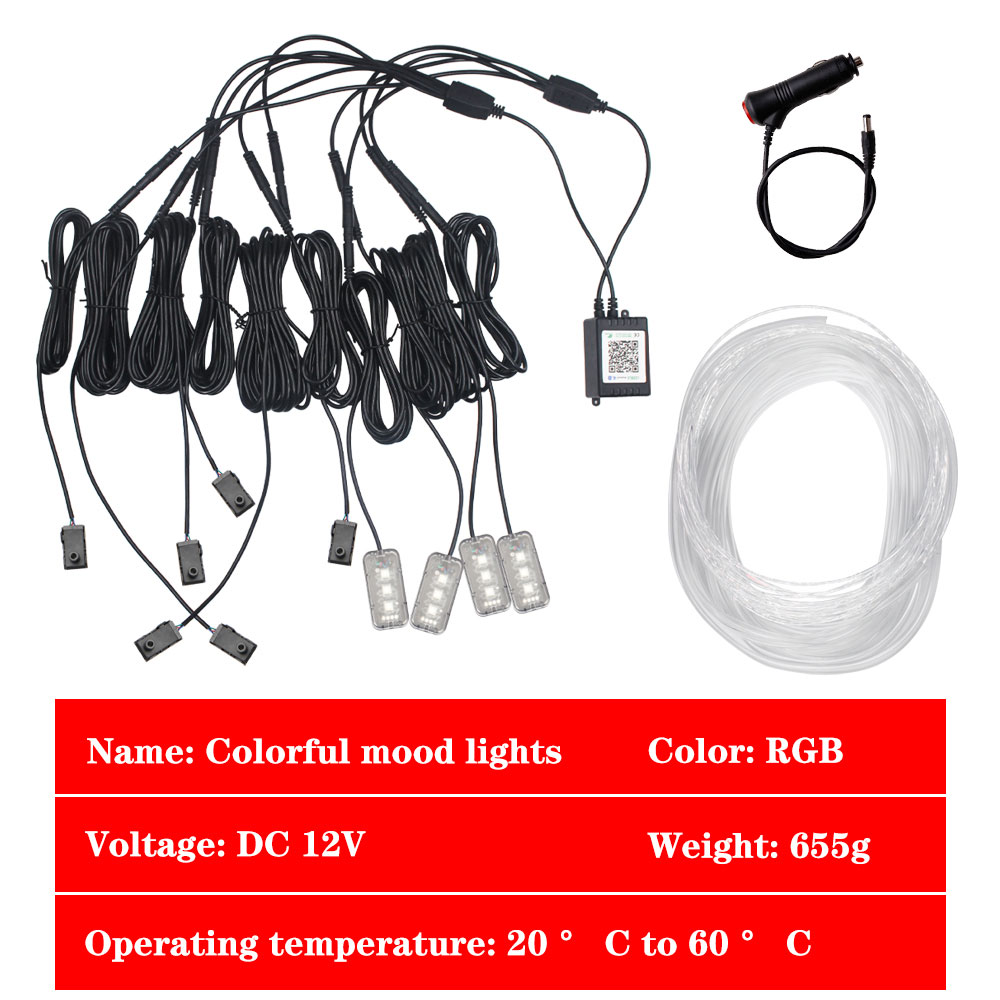 차량용 9/10in1 액세서리 실내 장식 무드등 RGB - Car Dashboard Light Fiber Optic 리뷰 및 가격
