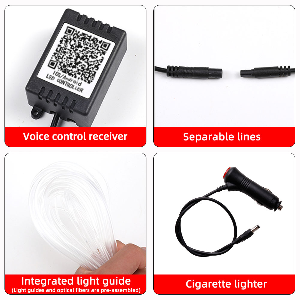 차량용 9/10in1 액세서리 실내 장식 무드등 RGB - Car Dashboard Light Fiber Optic 리뷰 및 가격