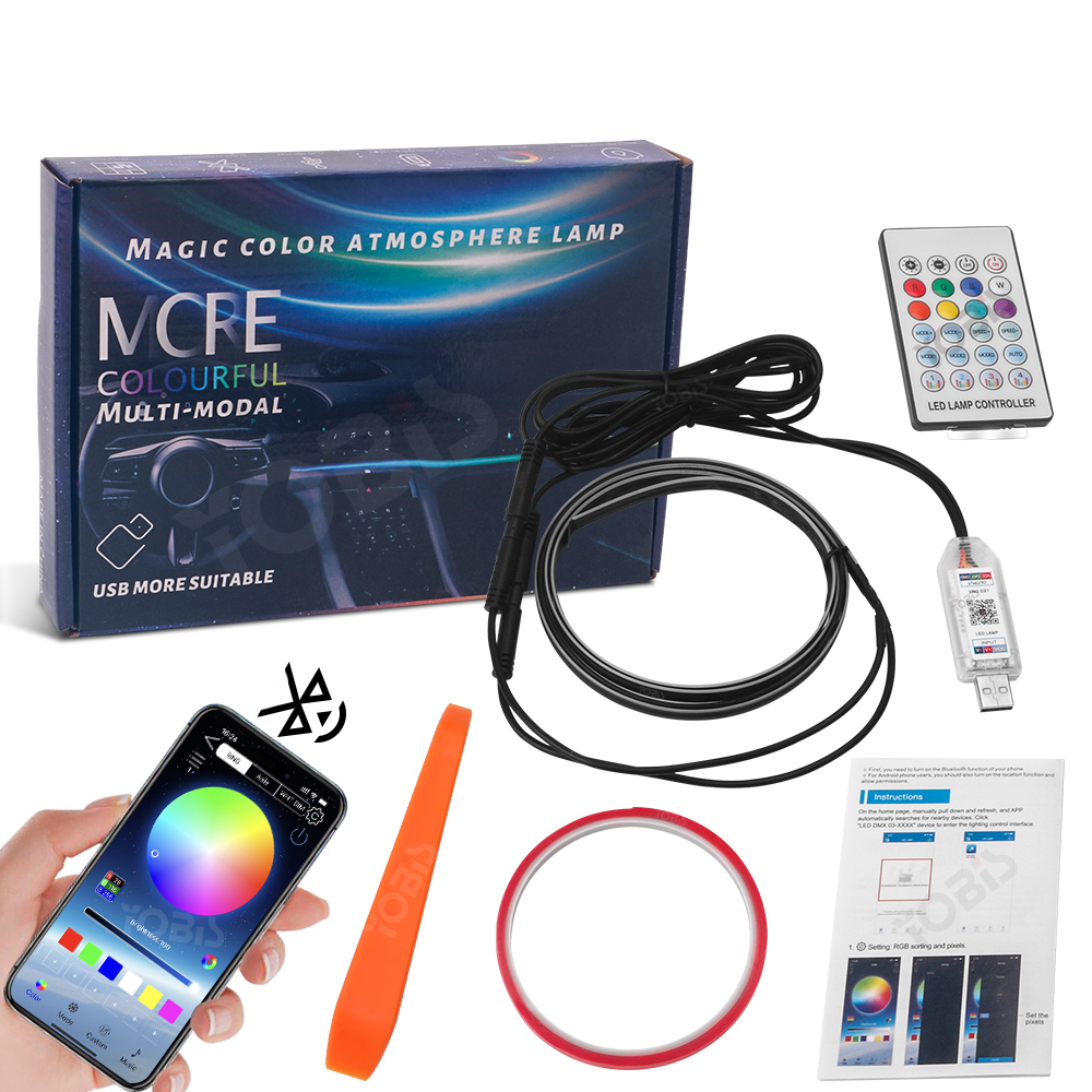 LED 스트리머 자동차 무드등 풀컬러 64색 RGB 실 - Car Ambient Lighting 64 Color 리뷰 및 가격