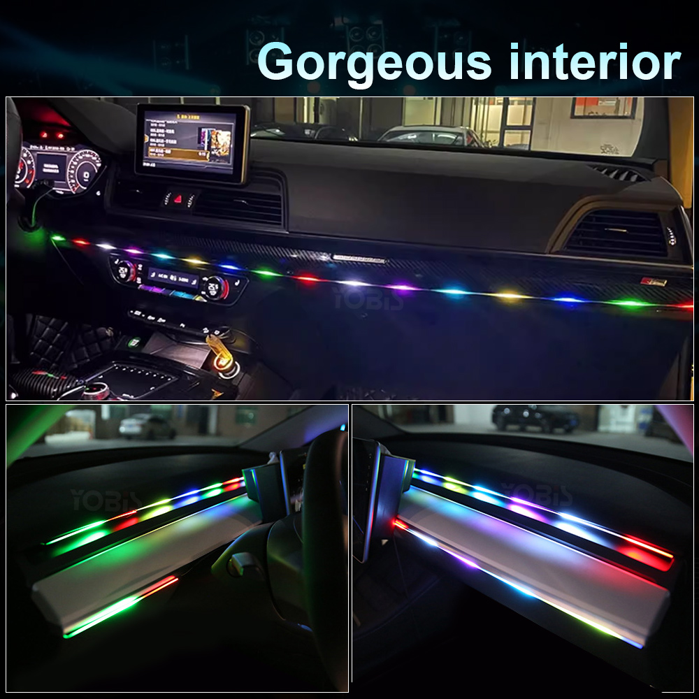 LED 스트리머 자동차 무드등 풀컬러 64색 RGB 실 - Car Ambient Lighting 64 Color 리뷰 및 가격