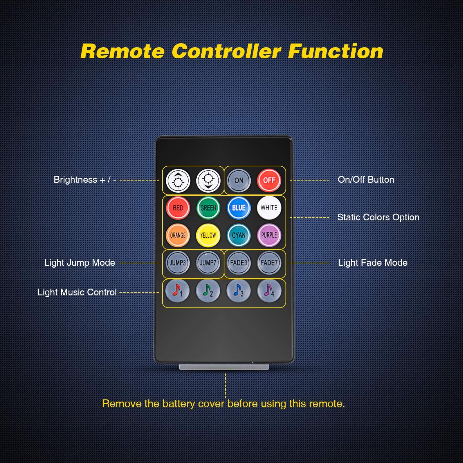 닐라이트 - TR-06 4개입 48 LED 실내등 DC - Car Ambient Light Kit With Remote 리뷰 및 가격