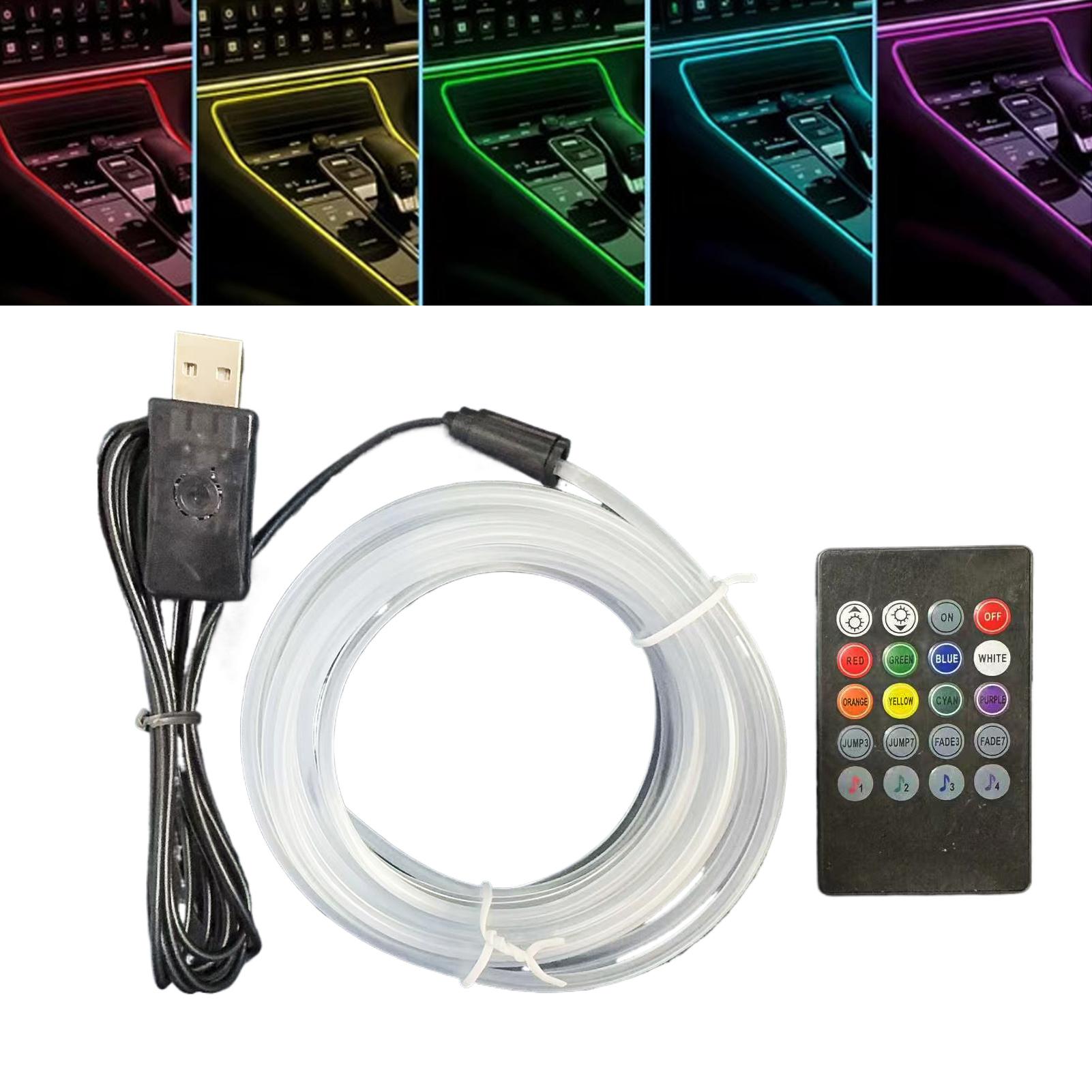 차량 실내 무드등 USB 음성 제어 LED 무드등 스트 - Car Ambient Light Sound Activated 리뷰 및 가격