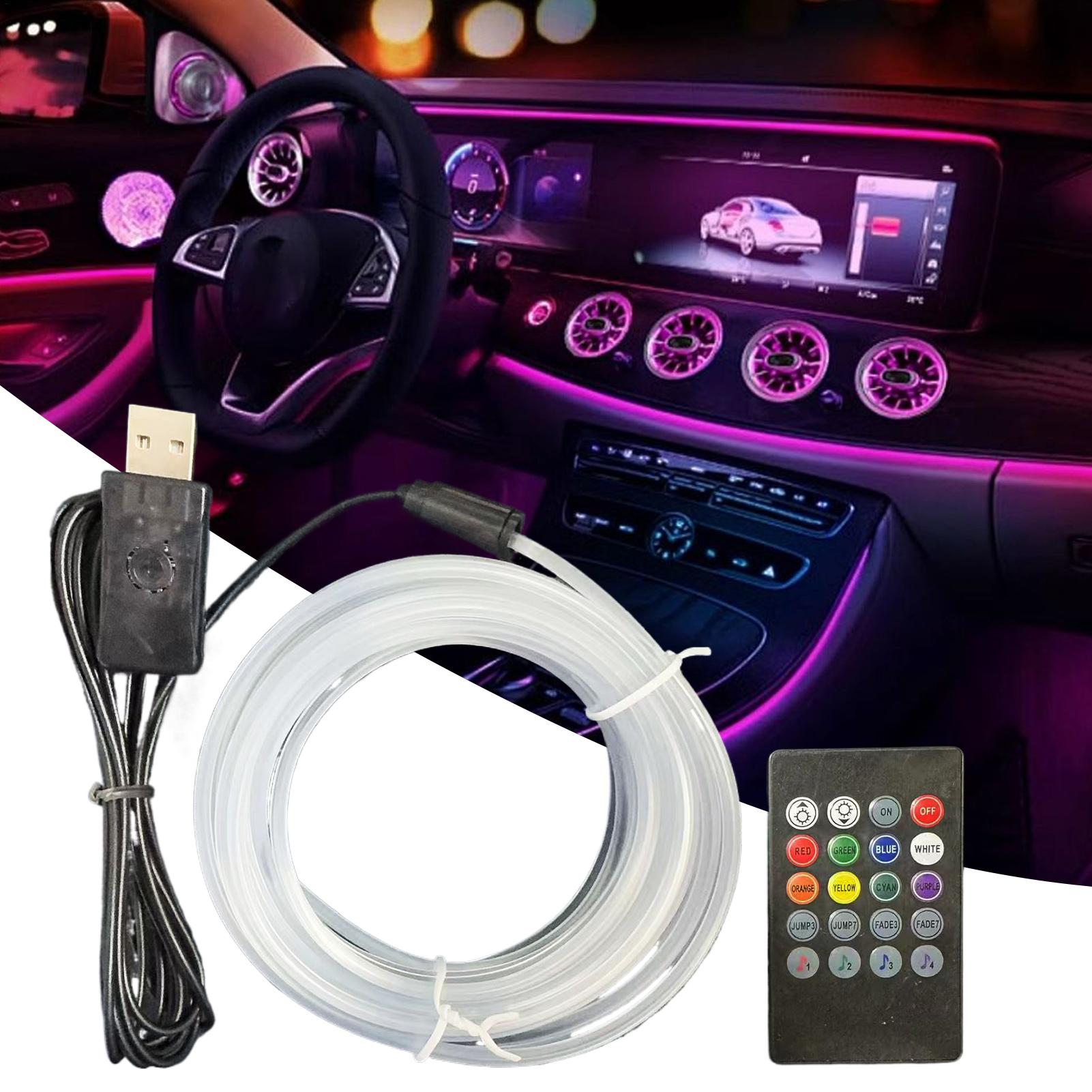 차량 실내 무드등 USB 음성 제어 LED 무드등 스트 - Car Ambient Light Sound Activated 리뷰 및 가격