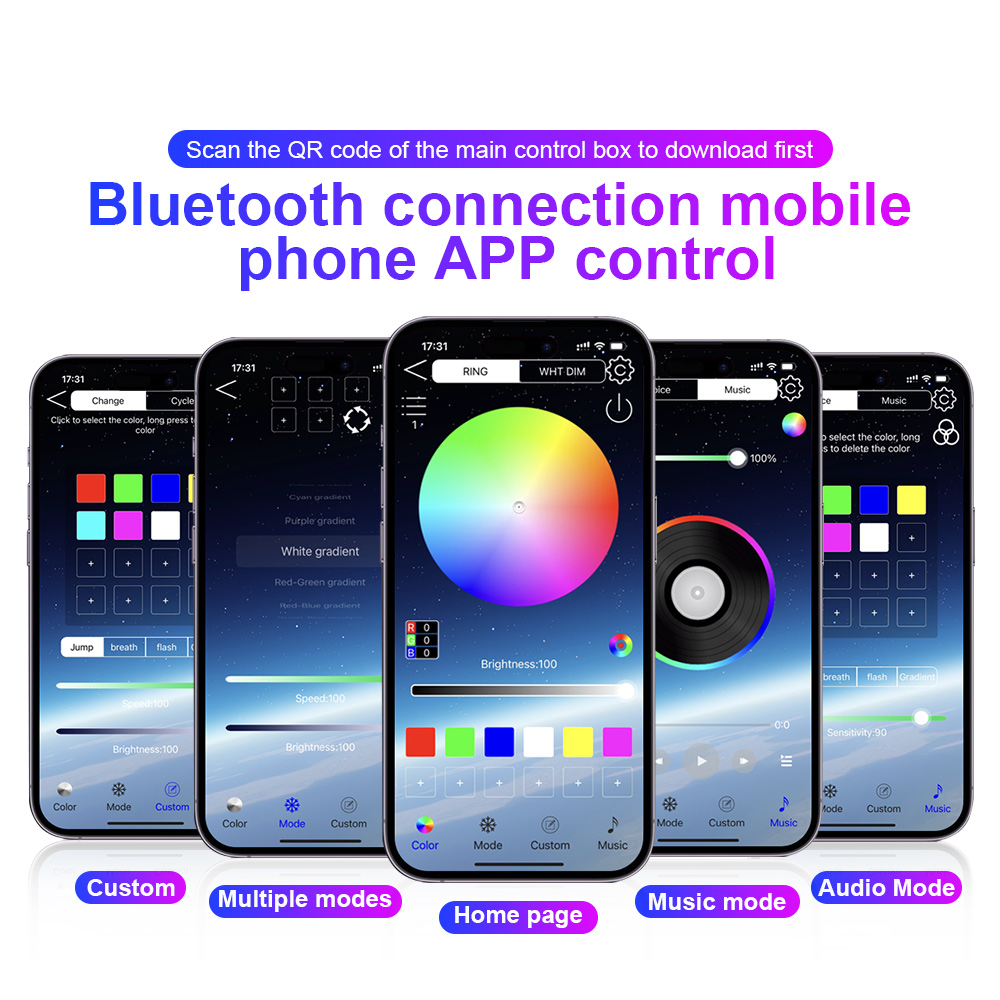 심포니 자동차 앰비언트 라이트 RGBIC 실내 장식 L - Car Ambient Lighting 18 In 1 리뷰 및 가격