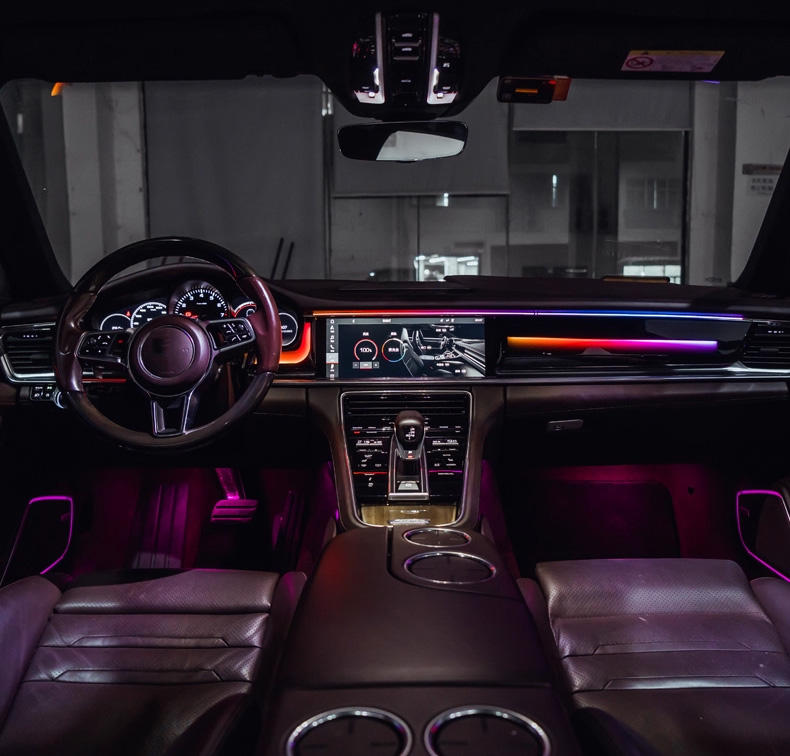 포르쉐 파나메라 2017-2023 모델용 뉴SJC 업그 - Car Ambient Lighting 64 Color 리뷰 및 가격
