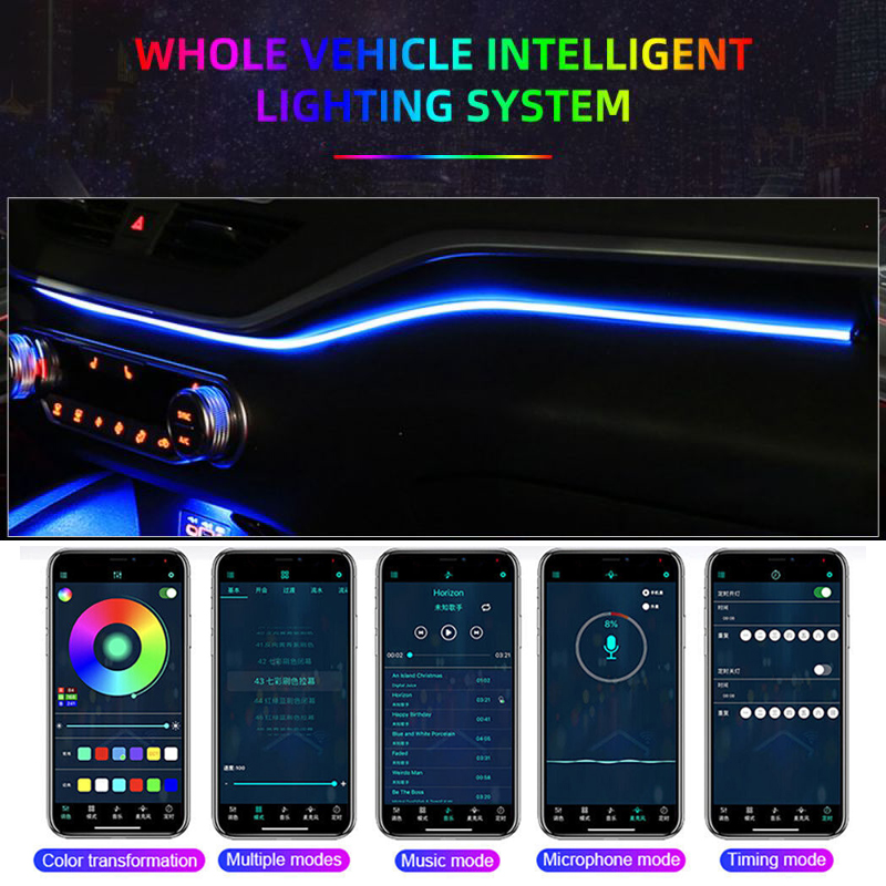 심포니 RGB 대시보드 LED 스트립, 계기판 책상 주 - Car Dashboard Light Fiber Optic 리뷰 및 가격