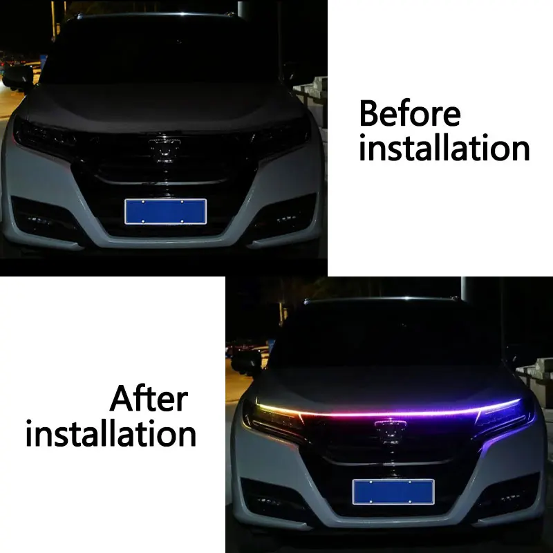 120/150/180cm 자동차 후드 장식 조명 APP - Car Led Strip 12V Waterproof 리뷰 및 가격