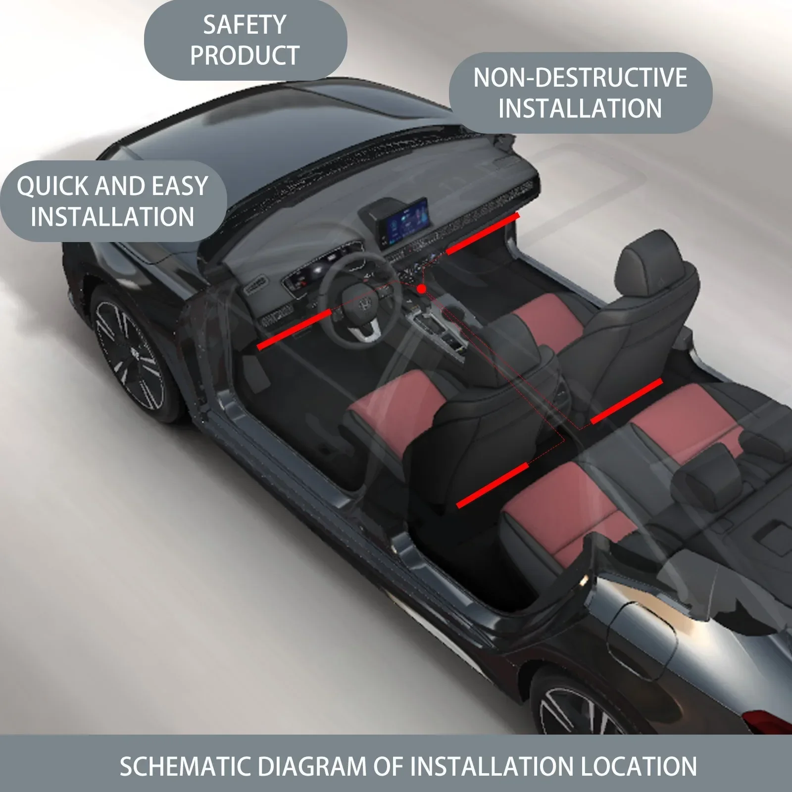 자동차 LED 풋웰 앰비언트 라이트, RGB 음악 사운 - Car Ambient Light Sound Activated 리뷰 및 가격