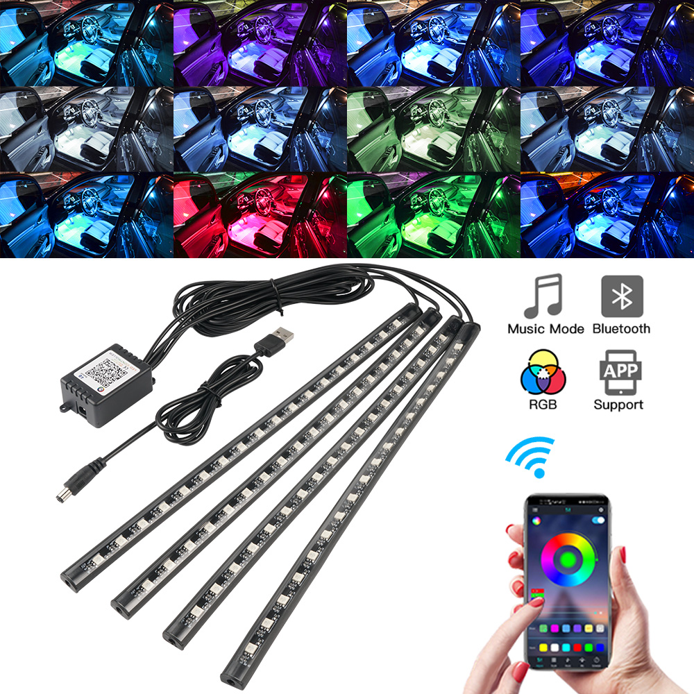 네온 LED 자동차 실내등 APP 음악 원격 제어 RG - Car Interior Neon Light Usb 리뷰 및 가격