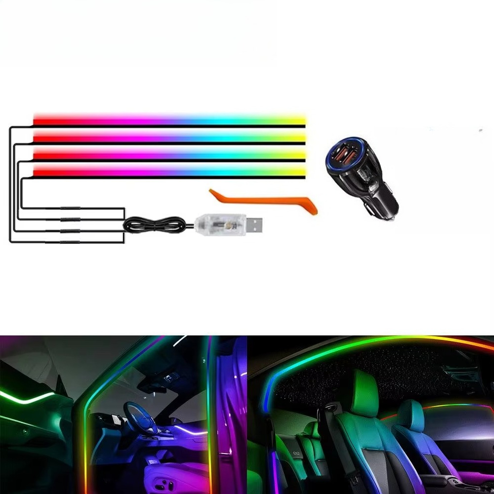 심포니 앰비언트 라이트 키트 자동차 실내 LED 스트립 - Car Ambient Light Kit With Remote 리뷰 및 가격