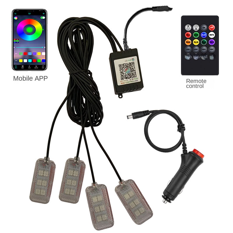 네온 듀얼 컨트롤 LED 자동차 인테리어 앰비언트 풋  - Car Interior Neon Light Usb 리뷰 및 가격