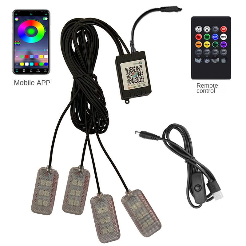 네온 듀얼 컨트롤 LED 자동차 인테리어 앰비언트 풋  - Car Interior Neon Light Usb 리뷰 및 가격