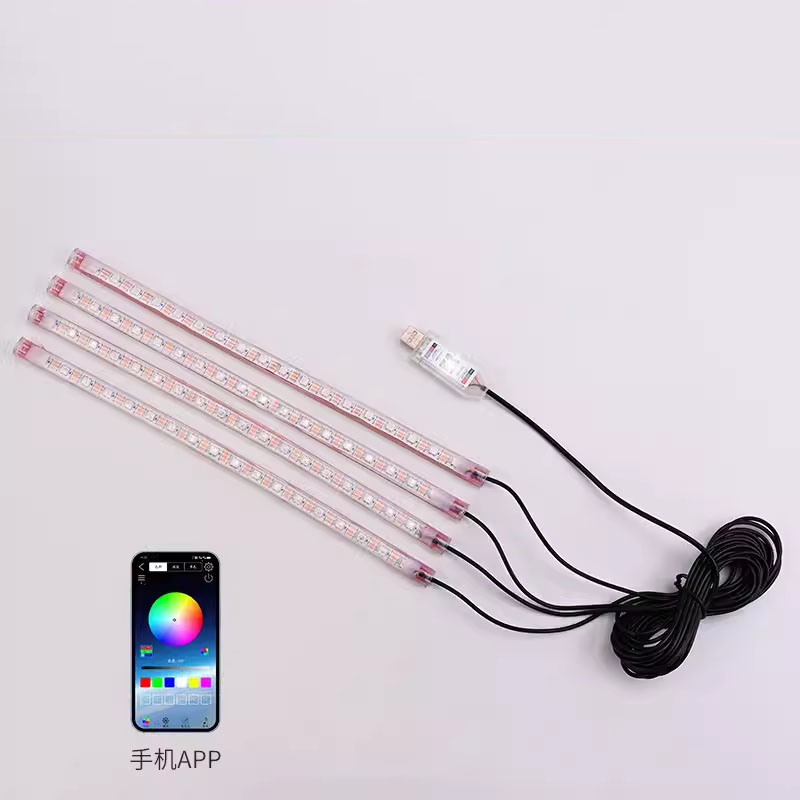 네온 LED 자동차 실내 무드등 킥 스트립 라이트 키트 - Car Ambient Light Kit With Remote 리뷰 및 가격