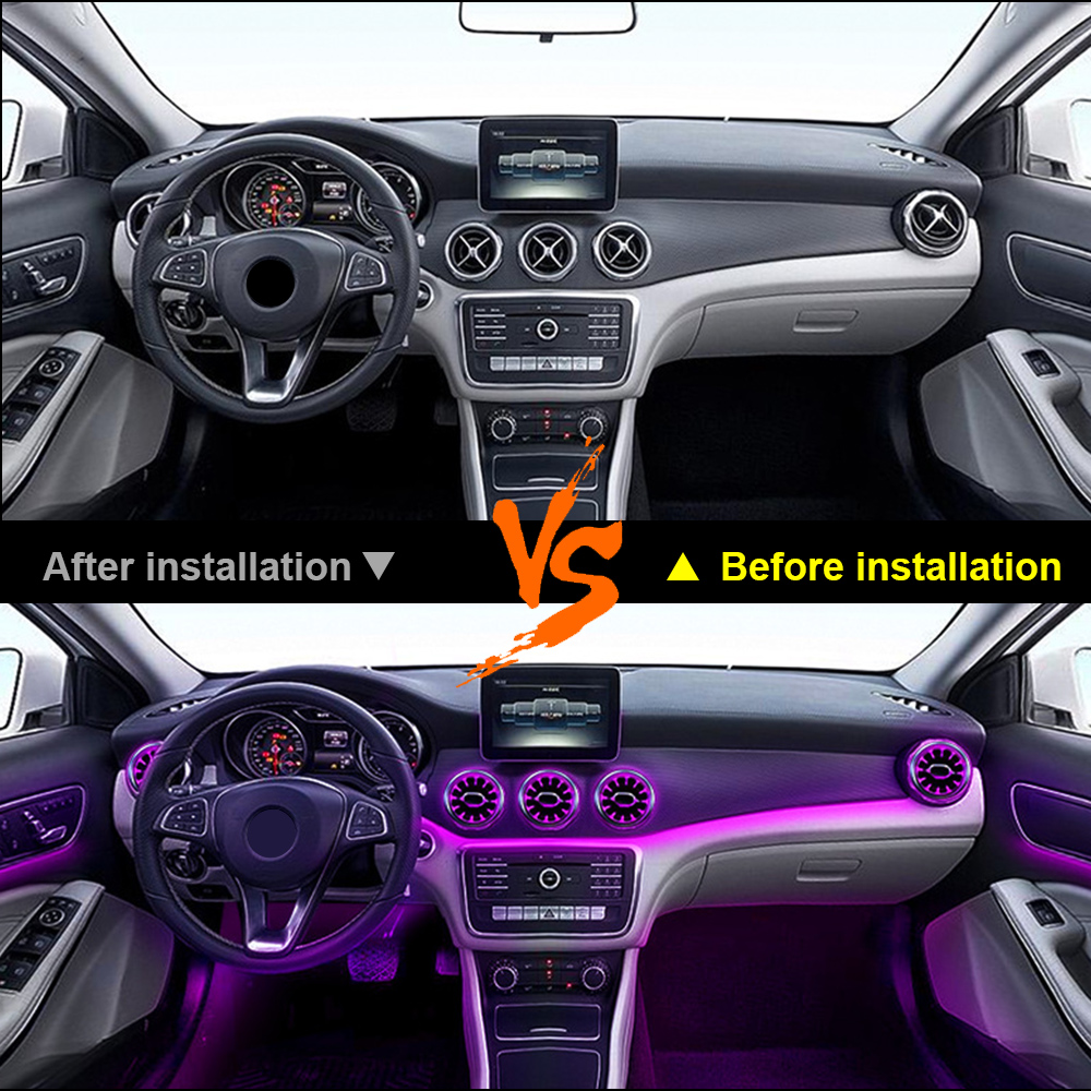 벤츠 W176 W117 W156 X156 A CLA G - Car Ambient Lighting 64 Color 리뷰 및 가격