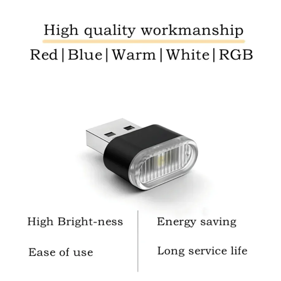 5개/팩 미니 5V USB LED 야간등 북램프 노트북 - Car Interior Neon Light Usb 리뷰 및 가격