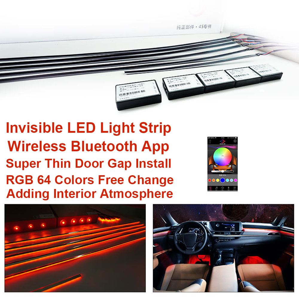 범용 18 in 1 RGB LED 자동차 주변 조명 인 - Car Ambient Light Door Panel Acrylic 리뷰 및 가격